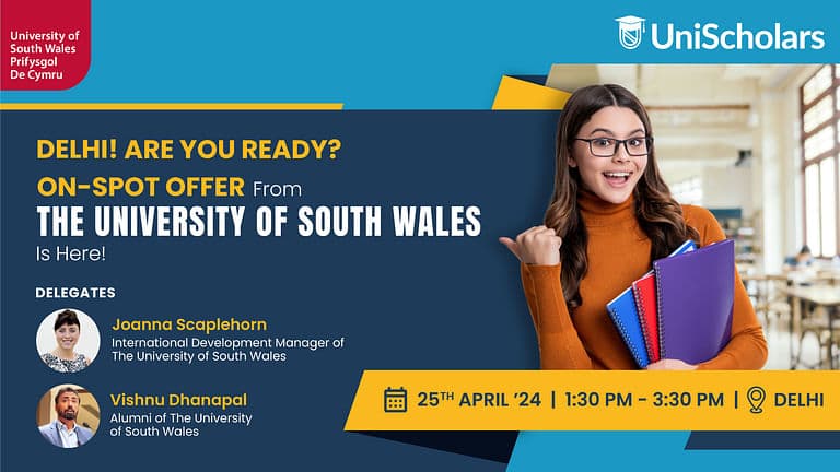 University of South Wales On-Spot Offer day - Delhi Featured Image